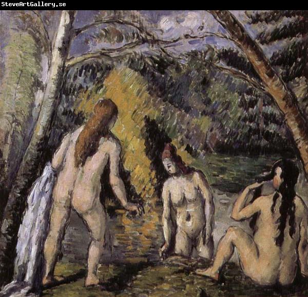 Paul Cezanne Trois baigneuses